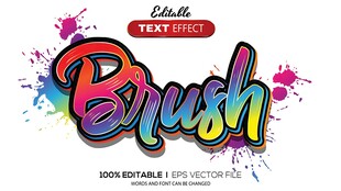 多彩Brush艺术字体展示