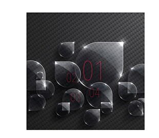 透明立体数字装饰元素
