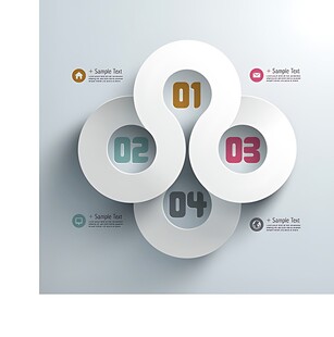 四步骤环形信息图表