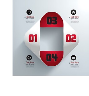 数字环形信息图表模板