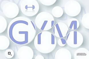 健身房主题简约背景图