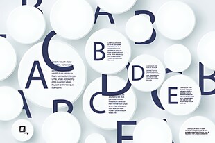 字母圆盘创意设计元素