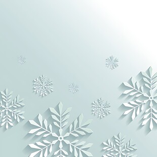 浅蓝背景上的精致雪花图案