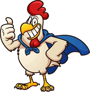 超级英雄公鸡形象展示