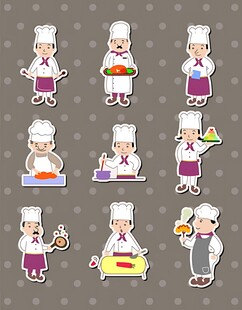 可爱卡通厨师形象集合