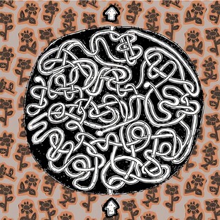 圆形复杂迷宫图案设计