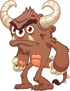 愤怒的牛角怪兽