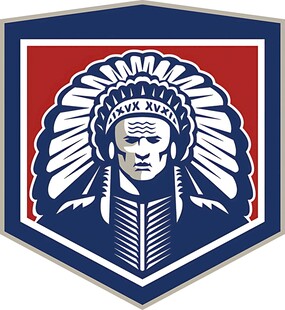 印第安人头像徽章图案