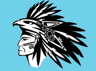 印第安人头像羽毛头饰