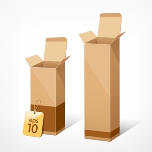 带价格标签的两款纸箱