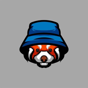 戴蓝帽的小狐狸头像