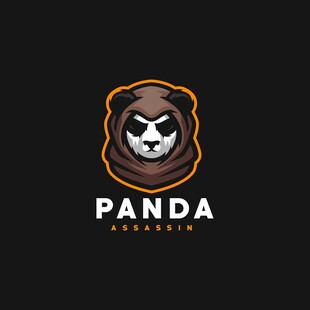 愤怒熊猫标志设计