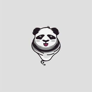 可爱熊猫头像设计