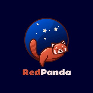 小熊猫星空标志设计