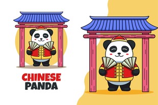 中国熊猫传统形象展示