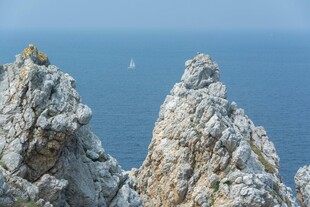 海边嶙峋岩石景观
