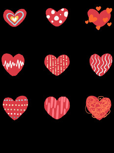 可爱心形图案集合