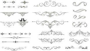 复古装饰花纹设计素材