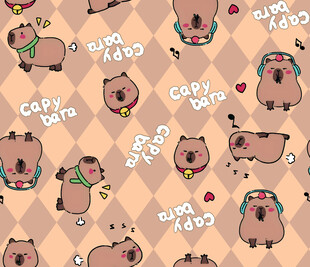 可爱小熊图案背景纹理