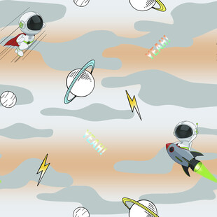 渐变迷彩太空人