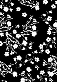 黑白花卉图案背景