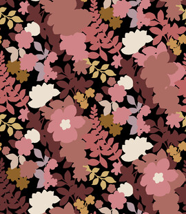 花卉图案背景色彩丰富