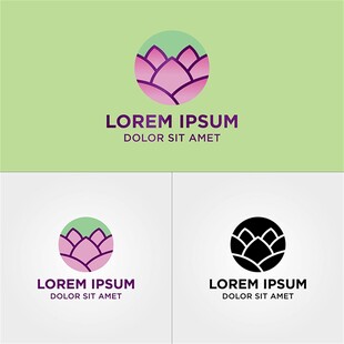 莲花主题创意标志设计