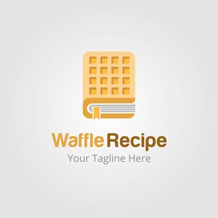 华夫饼食谱标志设计