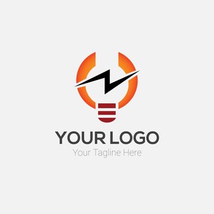 创意灯泡标志设计