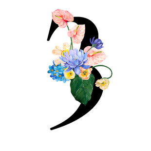 数字9花卉装饰艺术图