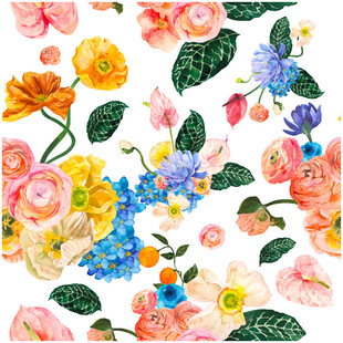 缤纷花卉图案背景