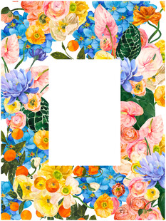 花卉边框图案设计素材