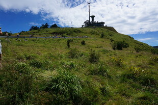 山顶风光 绿意与蓝天相映