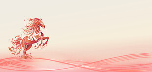 奔腾的火焰骏马