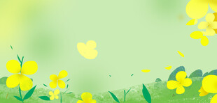 春日黄花烂漫风景图