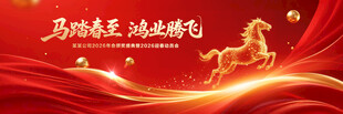 2026马到成功红色喜庆背景图