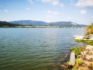 湖畔风光 宁静水岸景致