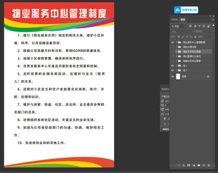 物业管理制度  展板