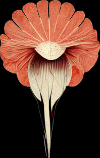 折扇造型的独特羽毛饰品