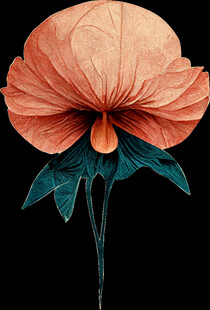 折纸艺术粉色花朵绽放