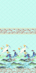 卡通风格划船场景插画