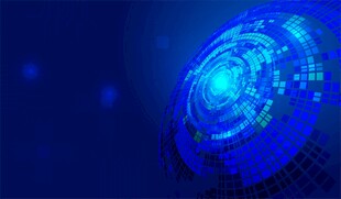 蓝色科技感地球图案