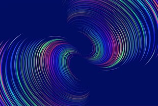 炫彩螺旋线条抽象背景图