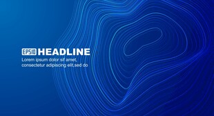 蓝色渐变线条抽象背景图