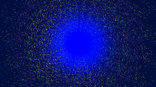 蓝色光晕抽象粒子背景图