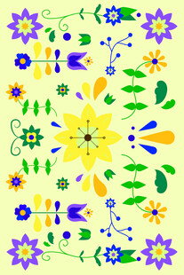 多彩花卉图案设计元素