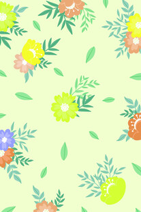 清新花卉图案背景