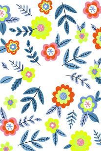 多彩花卉图案背景设计