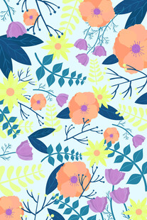 清新花卉图案背景