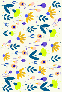 多彩花卉图案背景